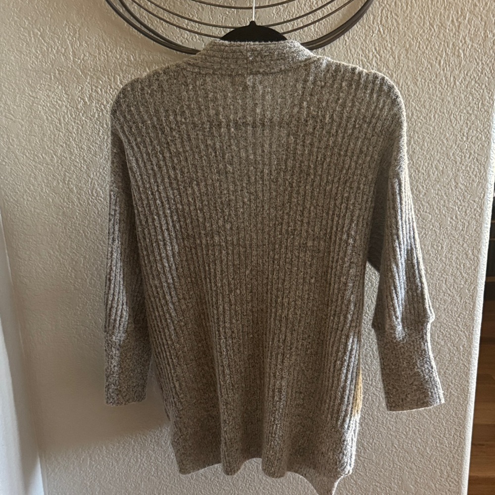 Max Studio Gray Ribbed Cardigan - Picture 4 of 4